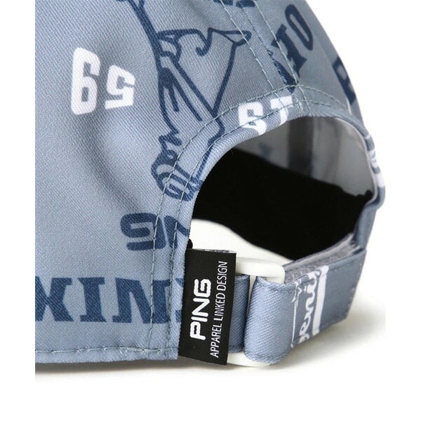 ピン ゴルフ ゴルフキャップ Mr.PING総柄プリントキャップ ユニセックス 621-5287004 帽子 ヘッドウェア アパレル PING GOLF NATIVE 2025年秋冬モデル 秋冬ウェア メンズ レディース - グレー(020)