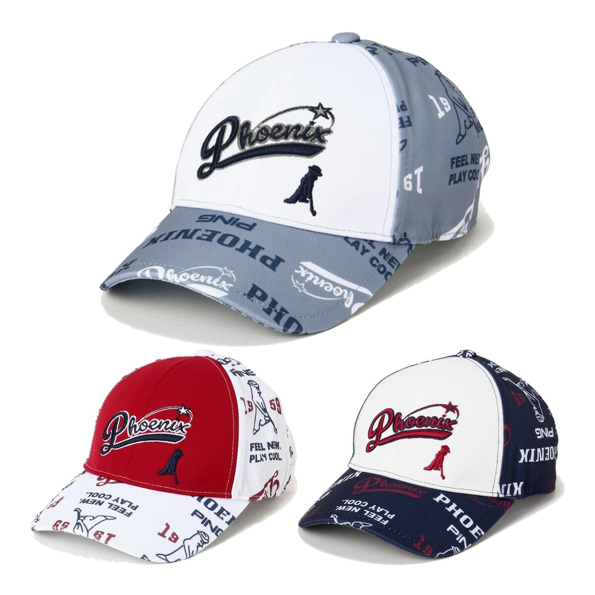 ピン ゴルフ ゴルフキャップ Mr.PING総柄プリントキャップ ユニセックス 621-5287004 帽子 ヘッドウェア アパレル PING GOLF NATIVE 2025年秋冬モデル 秋冬ウェア メンズ レディース - グレー(020)