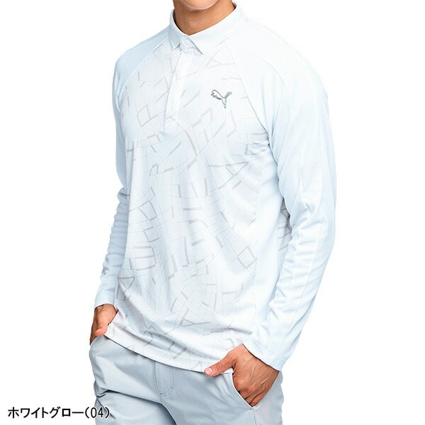 プーマ ゴルフ 長袖 ポロシャツ シャドウキャット グラフィック メンズ 635738 トップス ゴルフウェア 2025年秋冬モデル PUMA GOLF 秋冬ウェア