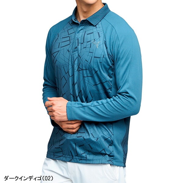 プーマ ゴルフ 長袖 ポロシャツ シャドウキャット グラフィック メンズ 635738 トップス ゴルフウェア 2025年秋冬モデル PUMA GOLF 秋冬ウェア