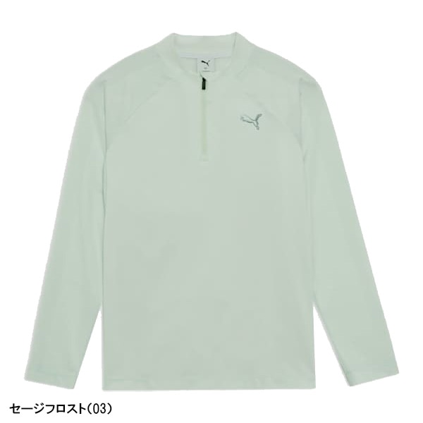 プーマ ゴルフ 長袖 ハーフジップシャツ シャドウキャット ジップ モックネック シャツ メンズ 635752 トップス ゴルフウェア 2025年秋冬モデル PUMA GOLF 秋冬ウェア