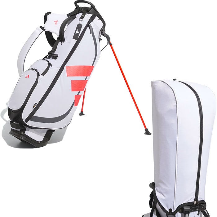 アディダス ゴルフ 7.5型 アディゼロ スタンド キャディバッグ KVH36 JE7154/JH3723 ゴルフバッグ スタンドタイプ 2025年春夏モデル ADIDAS GOLF - White / Lucid Red(JE7154)