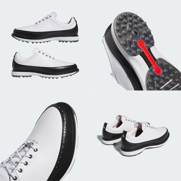 アディダス ゴルフシューズ MDH25 MC80 メンズ レディース ユニセックス ID4748/ID4750 シューズ 2023年秋冬モデル adidas golf 22.5cm Fホワイト/Cブラック/Bレッド(ID4750)