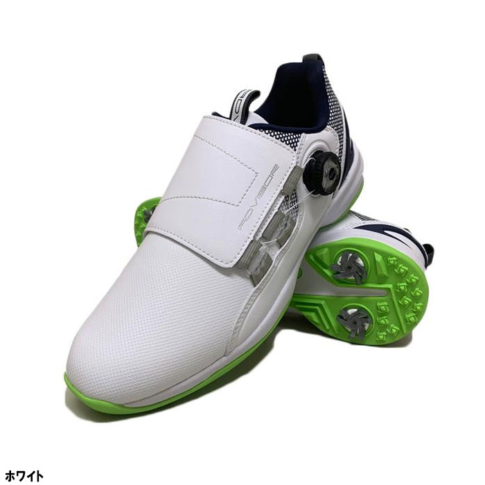 アドバイザー ゴルフシューズ ADGS2022 ソフトスパイクシューズ 25.0cm ホワイト