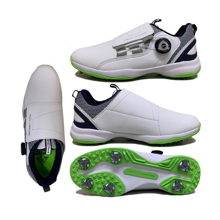 アドバイザー ゴルフシューズ ADGS2022 ソフトスパイクシューズ 25.0cm ホワイト