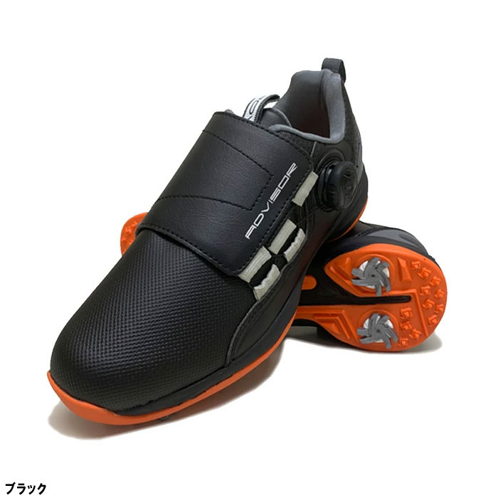 【レディース】アドバイザー ゴルフシューズ ADGS2022L ソフトスパイクシューズ おしゃれ 23.0cm ブラック