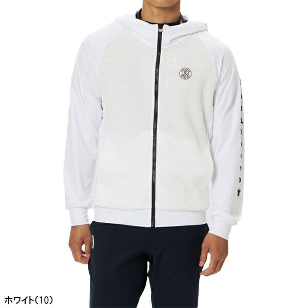 アンパスィ 長袖 フルジップ ブルゾン エアレーテックメッシュ 前身頃メッシュ素材 フーディーブルゾン メンズ AMF6915J2 アウター ゴルフウェア 2025年秋冬モデル and per se 秋冬ウェア ジャケット フード付き