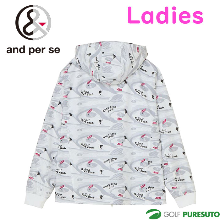 【レディース】アンパスィ ゴルフ マルチウェザープリンテッドブルゾン AFS1115H1 ゴルフウェア トップス 2025年春夏モデル and per se GOLF