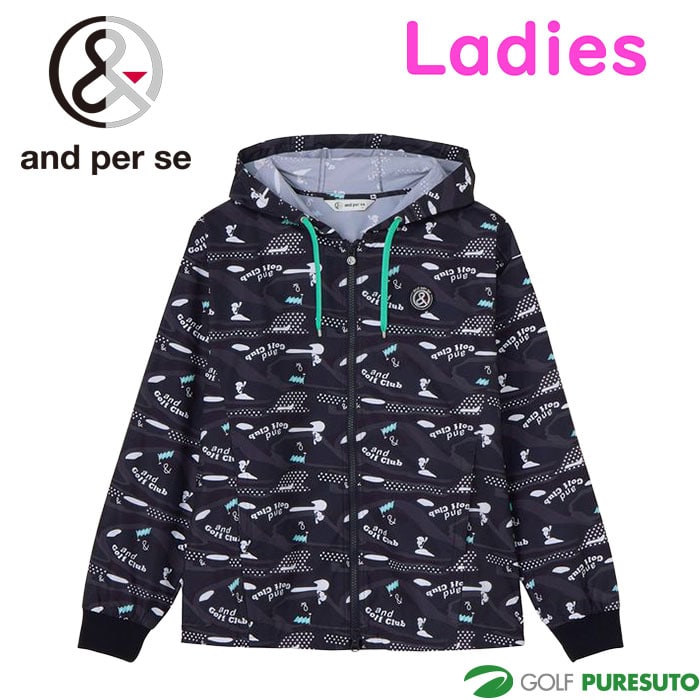 【レディース】アンパスィ ゴルフ マルチウェザープリンテッドブルゾン AFS1115H1 ゴルフウェア トップス 2025年春夏モデル and per se GOLF