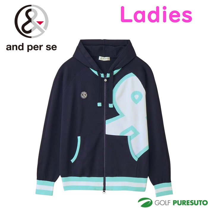 【レディース】 アンパスィ ゴルフ アクティブニット ブルゾン AFS2905A1 ゴルフウェア トップス 2025年春夏モデル and per se GOLF