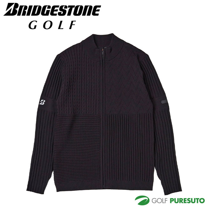ブリヂストン ゴルフ 長袖 前開き セーター FBM01B ゴルフウェア メンズ トップス 2025年秋冬モデル BRIDGESTONE GOLF