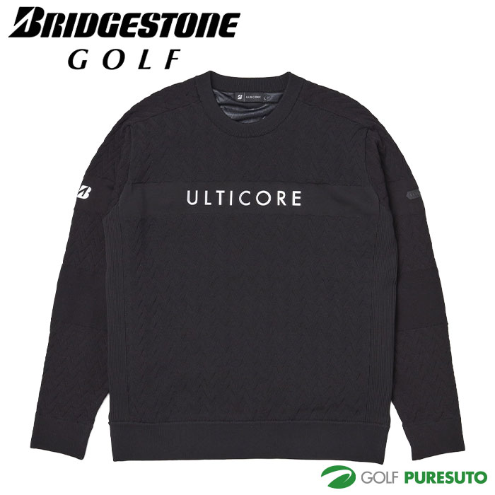ブリヂストン ゴルフ 長袖 クルーネック 防風 セーター FBM30B ゴルフウェア メンズ トップス 2025年秋冬モデル BRIDGESTONE GOLF