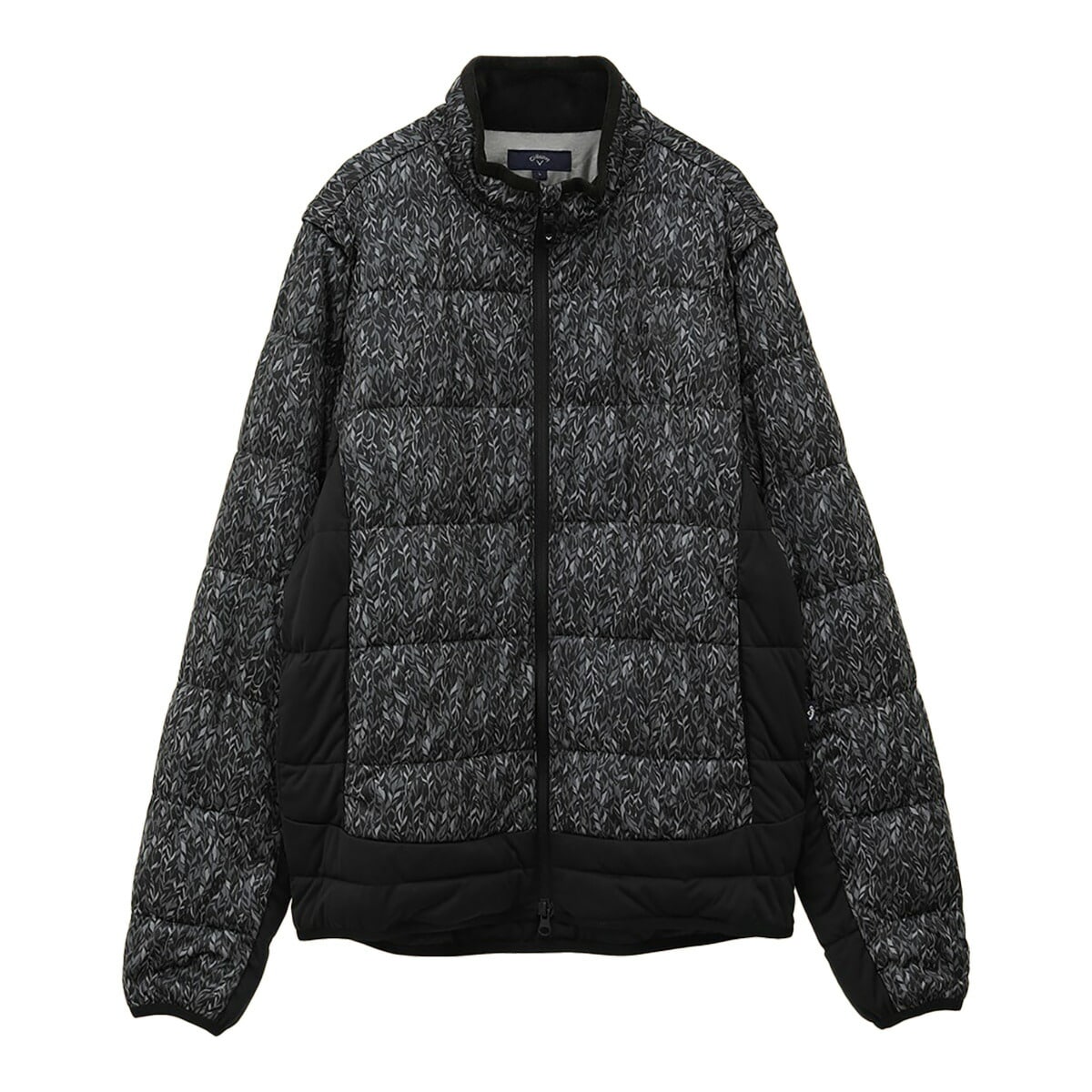 キャロウェイ ゴルフ 長袖 フルジップ 2WAYブルゾン ベスト フェザープリントスターストレッチ メンズ C24215105 アウター ゴルフウェア 袖取り外し可 中綿 2024年秋冬モデル Callaway GOLF アパレル 秋冬ウェア 24FW