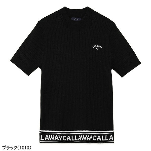 【レディース】キャロウェイ ゴルフ 半袖 ハイネックプレーンニット C24218201 ゴルフウェア セーター トップス 2024年秋冬モデル Callaway GOLF アパレル 女性用