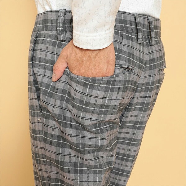 キャロウェイ ゴルフ ロングパンツ 8WAYストレッチ 裏起毛チェックパンツ メンズ C24226116 ボトムス ゴルフウェア 2024年秋冬モデル Callaway GOLF お裾直し無料! アパレル 秋冬ウェア 24FW 【suso】 Sサイズ グレー(1020)
