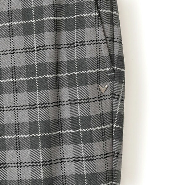 キャロウェイ ゴルフ ロングパンツ 8WAYストレッチ 裏起毛チェックパンツ メンズ C24226116 ボトムス ゴルフウェア 2024年秋冬モデル Callaway GOLF お裾直し無料! アパレル 秋冬ウェア 24FW 【suso】 Sサイズ グレー(1020)