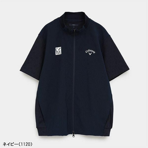キャロウェイ 半袖 フルジップ ブルゾン 8WAYストレッチ半袖フルジップスウェット メンズ C25217100 トップス ゴルフウェア 2025年秋冬モデル Callaway 秋冬ウェア アパレル