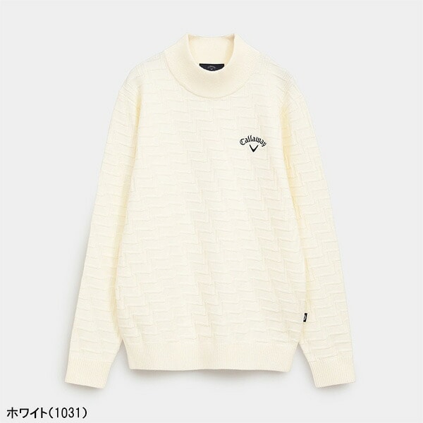 キャロウェイ 長袖 ハイネックニット リンクス編み メンズ C25218104 トップス セーター ゴルフウェア 2025年秋冬モデル Callaway 秋冬ウェア アパレル