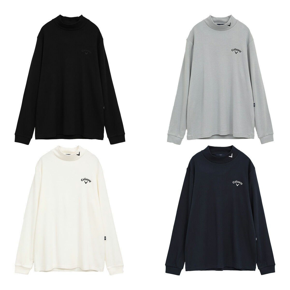 キャロウェイ 長袖 モックネックシャツ 裏起毛スムース メンズ