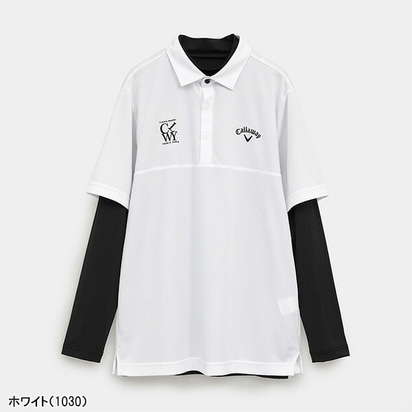キャロウェイ 半袖 ポロシャツ 長袖 インナーシャツ付き セットシャツ メンズ C25234108 トップス ゴルフウェア 2025年秋冬モデル Callaway 秋冬ウェア アパレル