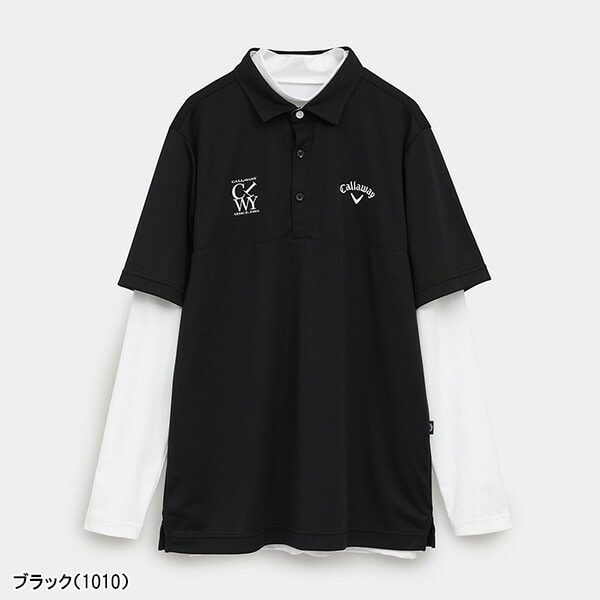 キャロウェイ 半袖 ポロシャツ 長袖 インナーシャツ付き セットシャツ メンズ C25234108 トップス ゴルフウェア 2025年秋冬モデル Callaway 秋冬ウェア アパレル