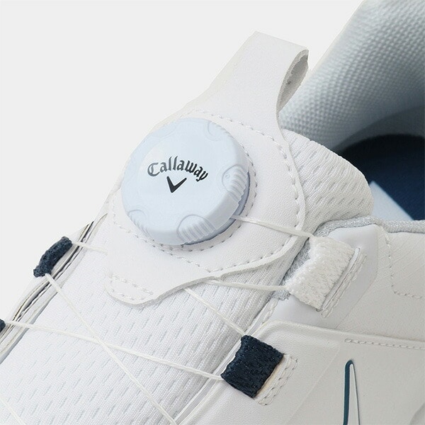 キャロウェイ ゴルフシューズ シェブネオン スパイクレスシューズ メンズ C25986120 2E相当 2025年春夏モデル Callaway 靴 CHEV NEON ダイヤル式 ダイヤルタイプ 24.5cm ホワイト/ネイビー(1030)