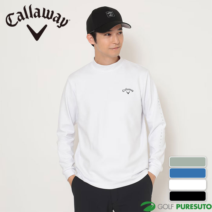 キャロウェイ ゴルフ ダブルニット 長袖 モックネックシャツ C25233110 ゴルフウェア トップス 2025年秋冬モデル Callaway GOLF