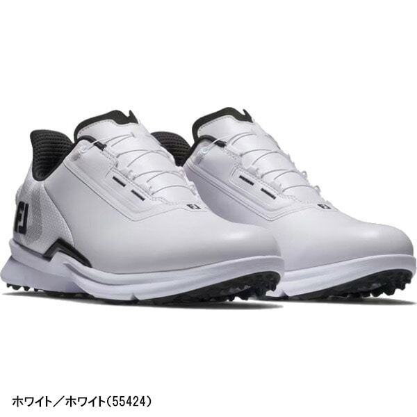 フットジョイ ゴルフシューズ FJ フューエル ボア メンズ 55424/55435/55425/55416 2025年春夏モデル FOOTJOY FJ Fuel MEN BOA 3E相当 ダイヤル式 スパイクレスシューズ ソフトスパイク 25.0cm ホワイト/ネイビー(55416)