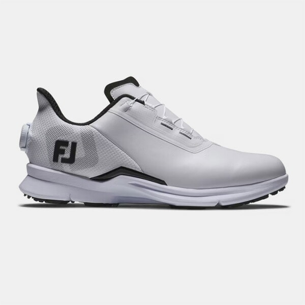 フットジョイ ゴルフシューズ FJ フューエル ボア メンズ 55424/55435/55425/55416 2025年春夏モデル FOOTJOY FJ Fuel MEN BOA 3E相当 ダイヤル式 スパイクレスシューズ ソフトスパイク 25.0cm ホワイト/ネイビー(55416)