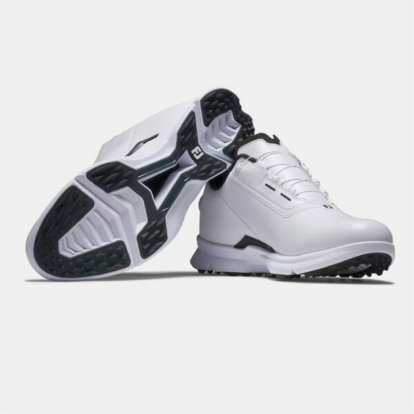 フットジョイ ゴルフシューズ FJ フューエル ボア メンズ 55424/55435/55425/55416 2025年春夏モデル FOOTJOY FJ Fuel MEN BOA 3E相当 ダイヤル式 スパイクレスシューズ ソフトスパイク 25.0cm ホワイト/ネイビー(55416)