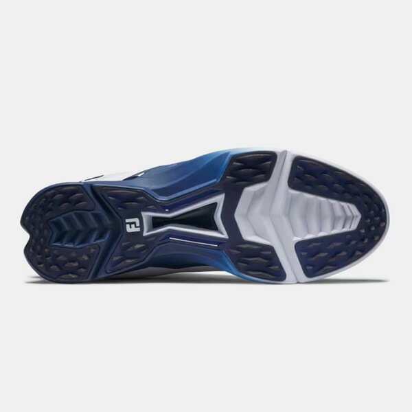 フットジョイ ゴルフシューズ FJ フューエル ボア メンズ 55424/55435/55425/55416 2025年春夏モデル FOOTJOY FJ Fuel MEN BOA 3E相当 ダイヤル式 スパイクレスシューズ ソフトスパイク 25.0cm ホワイト/ネイビー(55416)