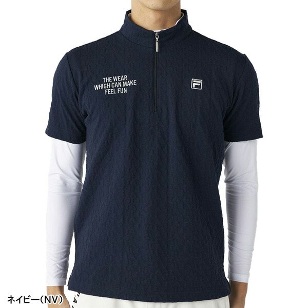フィラ ゴルフ 半袖 ハーフジップシャツ 長袖 インナーシャツセット メンズ 785-500 トップス ゴルフウェア 2025年秋冬モデル FILA GOLF 秋冬ウェア 785500