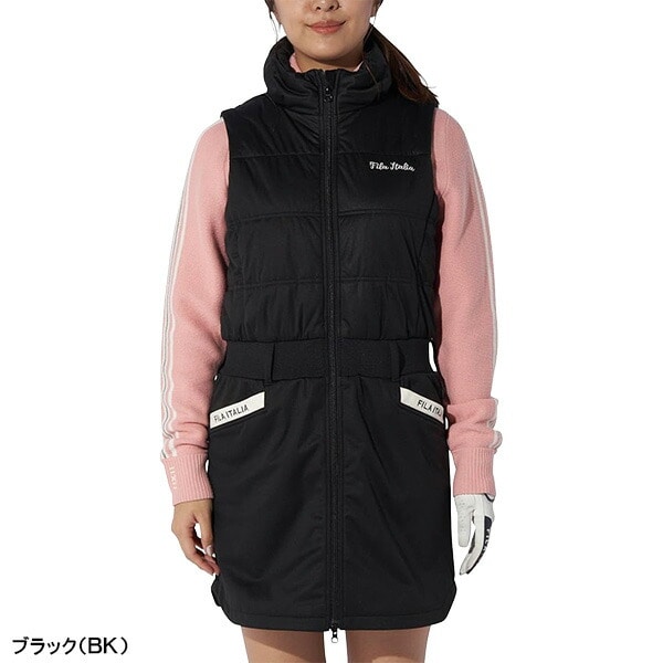 【レディース】フィラ ゴルフ フルジップ 中綿 ワンピース ウインドバリアボンディングハイネックワンピース 794-208 ゴルフウェア 秋冬モデル FILA GOLF 秋冬ウェア 794208 女性用 ストレッチ 保温 防風 蓄熱