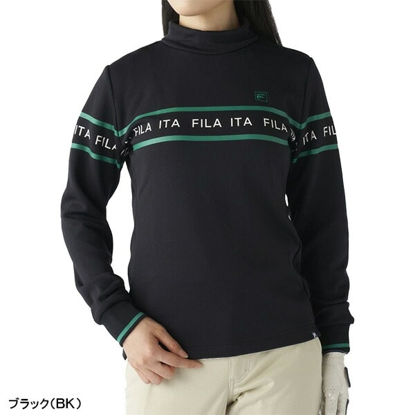 【レディース】フィラ ゴルフ 長袖 モックネックシャツ 裏起毛 795-502 ゴルフウェア 2025年秋冬モデル FILA GOLF 秋冬ウェア 795502 女性用