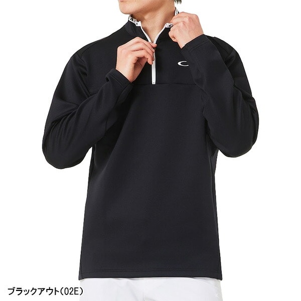 オークリー 長袖 ハーフジップシャツ プレザント 長袖モック 7.0 モックネックシャツ メンズ FOA408243 トップス ゴルフウェア 2025年秋冬モデル Oakley Pleasant LS Mock 7.0 秋冬ウェア