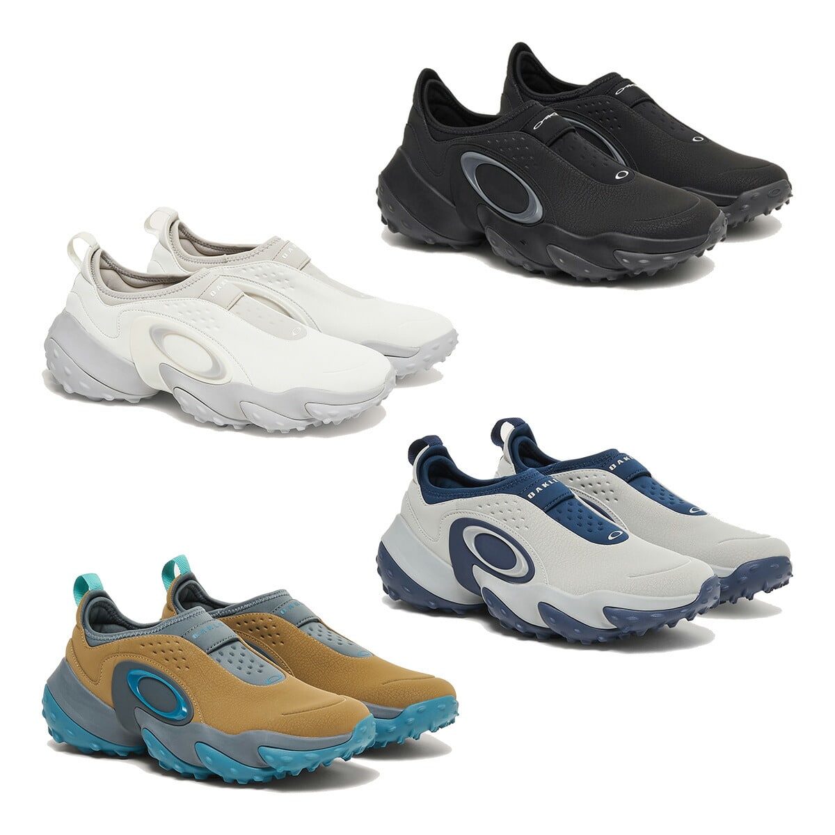 オークリー ゴルフシューズ エッジアイコン スパイクレスシューズ メンズ FOF100539 2025年春夏モデル Edge Icon 2025年春夏モデル OAKLEY スリップオンスタイル 8.5(26.5cm) ホワイト(100)