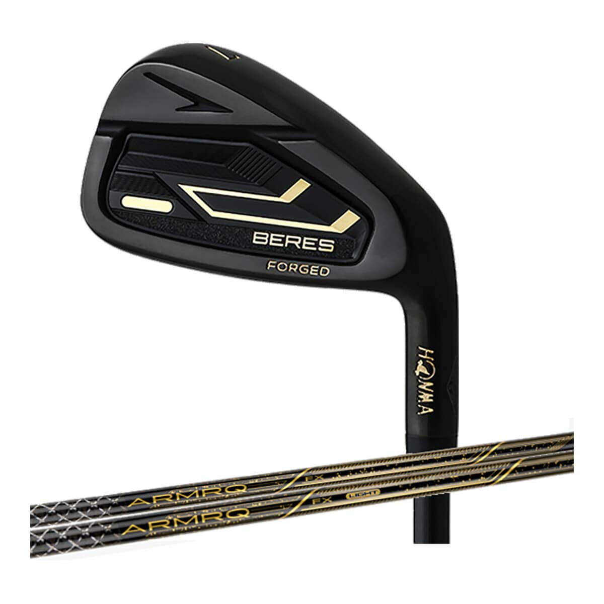 本間ゴルフ BERES BLACK アイアン 単品（#5、AW、SW) ARMAQ FX BLACK/ARMAQ FX LIGHT BLACK カーボンシャフト 2024年モデル[HONMA GOLF ベレス ブラック]