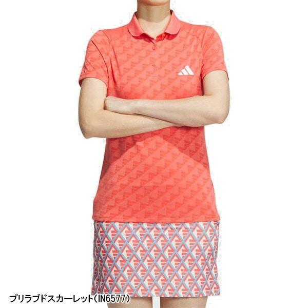 【レディース】アディダス ゴルフ 半袖 ポロシャツ HEAT. RDY BOSジャガードポロ IKJ72 IN6575 IN6577 IN8679 2024年春夏モデル adidas golf 春夏ウェア 女性用