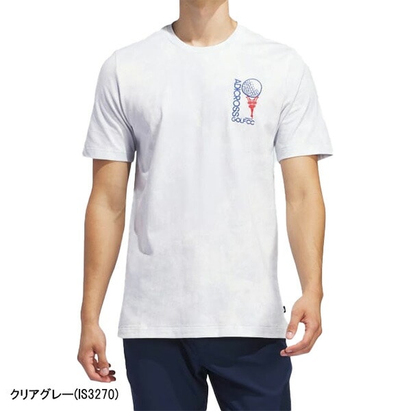 アディダス ゴルフ 半袖 アディクロス パリスプリント Tシャツ ゴルフウェア メンズ KOI64 IS3270 2024年春夏モデル adidas golf M ADICROSS PARIS 春夏ウェア クルーネック