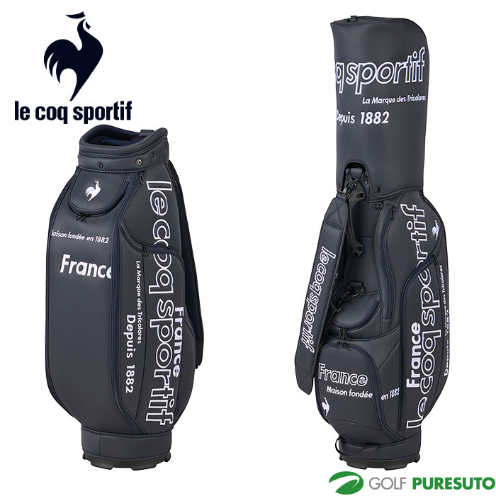 ルコックスポルティフ ゴルフ 9.5型 マットシンプルデザイン 大口径 キャディバッグ LG4FCB02M ゴルフバッグ カートタイプ  2025年秋冬モデル le coq sportif GOLF