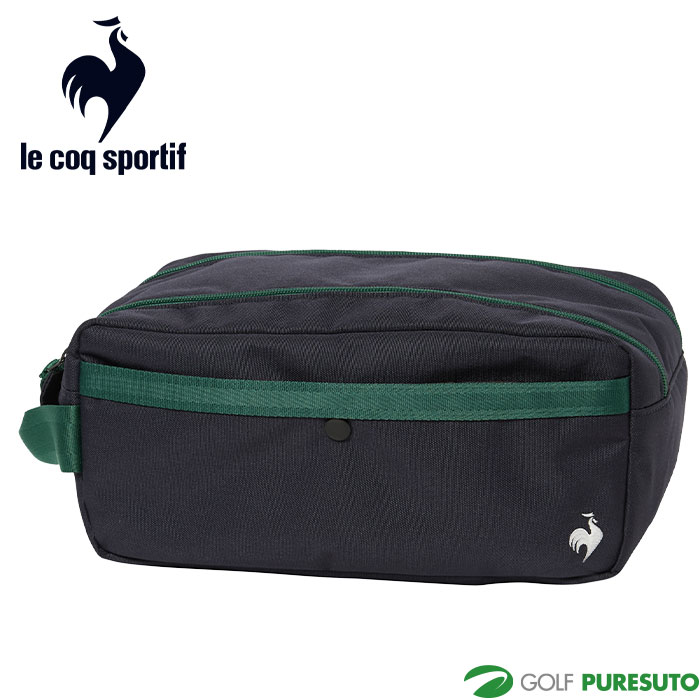 ルコックスポルティフ ゴルフ 大開口 Wファスナー シューズケース LG6SBZ21M ゴルフ小物入れ 便利 ゴルフグッズ 2025年秋冬モデル le coq sportif GOLF