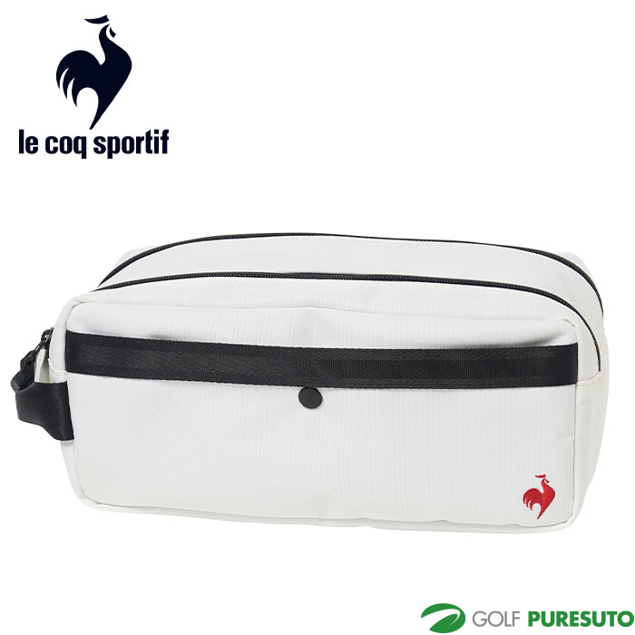 ルコックスポルティフ ゴルフ 大開口 Wファスナー シューズケース LG6SBZ21M ゴルフ小物入れ 便利 ゴルフグッズ 2025年秋冬モデル le coq sportif GOLF