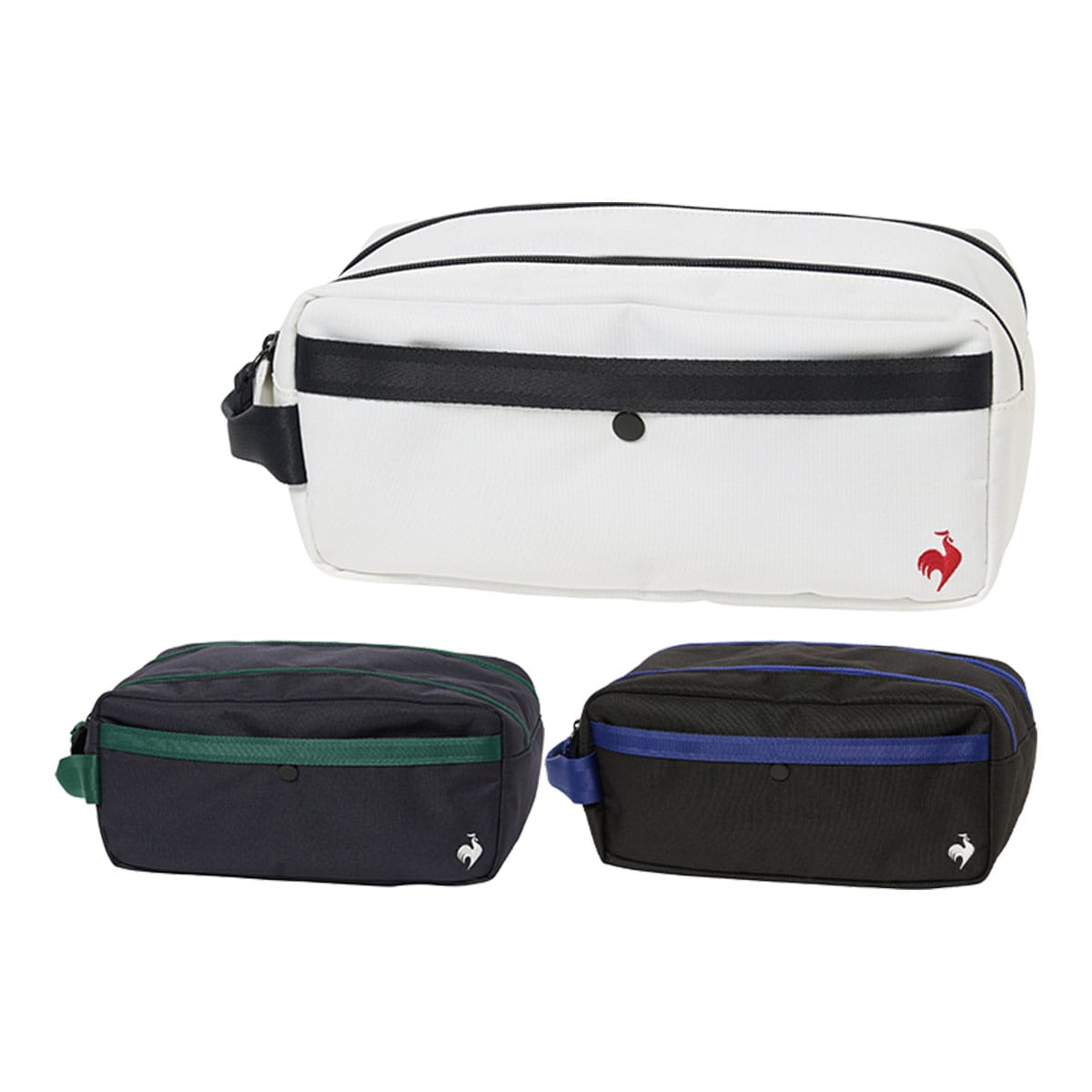 ルコックスポルティフ ゴルフ 大開口 Wファスナー シューズケース