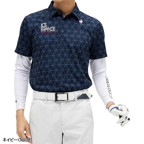 ルコックスポルティフ ゴルフ インナー付き半袖シャツ 半袖ポロシャツ 長袖インナーシャツ セット メンズ LG5FTZ00M トップス ゴルフウェア 2025年秋冬モデル le coq sportif golf 春夏ウェア 秋冬ウェア