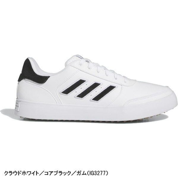 アディダス ゴルフシューズ レトロクロス 24 スパイクレスシューズ 2E相当 MCQ33 2024年秋冬モデル adidas golf 靴 ID8694/IG3277/IG3278/IG3279 紐タイプ シューレース メンズ レディース ユニセックス 小さいサイズ 22.0cm Cホワイト/Cホワイト…(IG3279)