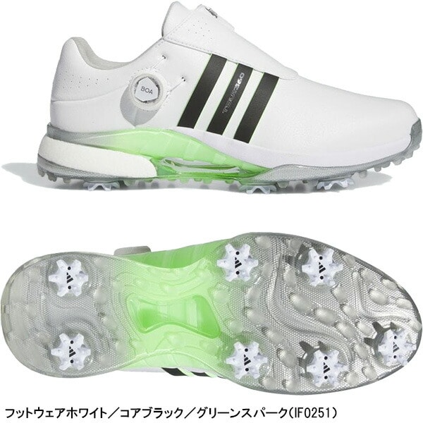 アディダス ゴルフ ゴルフシューズ ツアー360 24 ボア スパイク MDK79 2E相当 2024年春夏モデル adidas golf TOUR 360 BOA 靴 IF0251/IF0252/IF0253/IF0254 ダイヤル式