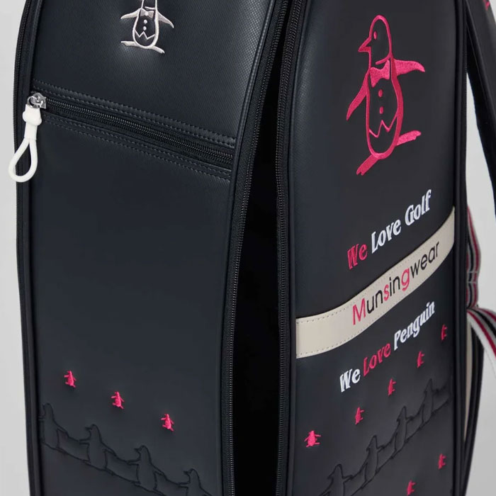 【レディース】【2025モデル】マンシングウェア MG5FCB02L 合皮素材ペンギン刺繍 キャディバッグ ネイビー  Munsingwear NV00 20p レディース マンシングウェア MG5FCB02L 合皮素材ペンギン刺繍