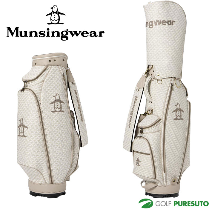 マンシングウェア ゴルフ 9.0型 総柄 キャディバッグ MG6SCB06U ゴルフバッグ カートタイプ  2026年モデル Munsingwear GOLF