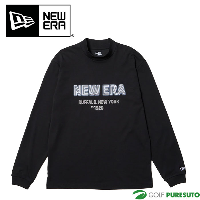 ニューエラ ゴルフ 長袖 ミッドネック パフォーマンス Tシャツ Neon Logo 14669859/14669860 ゴルフウェア トップス 2025年秋冬モデル NEWERA GOLF