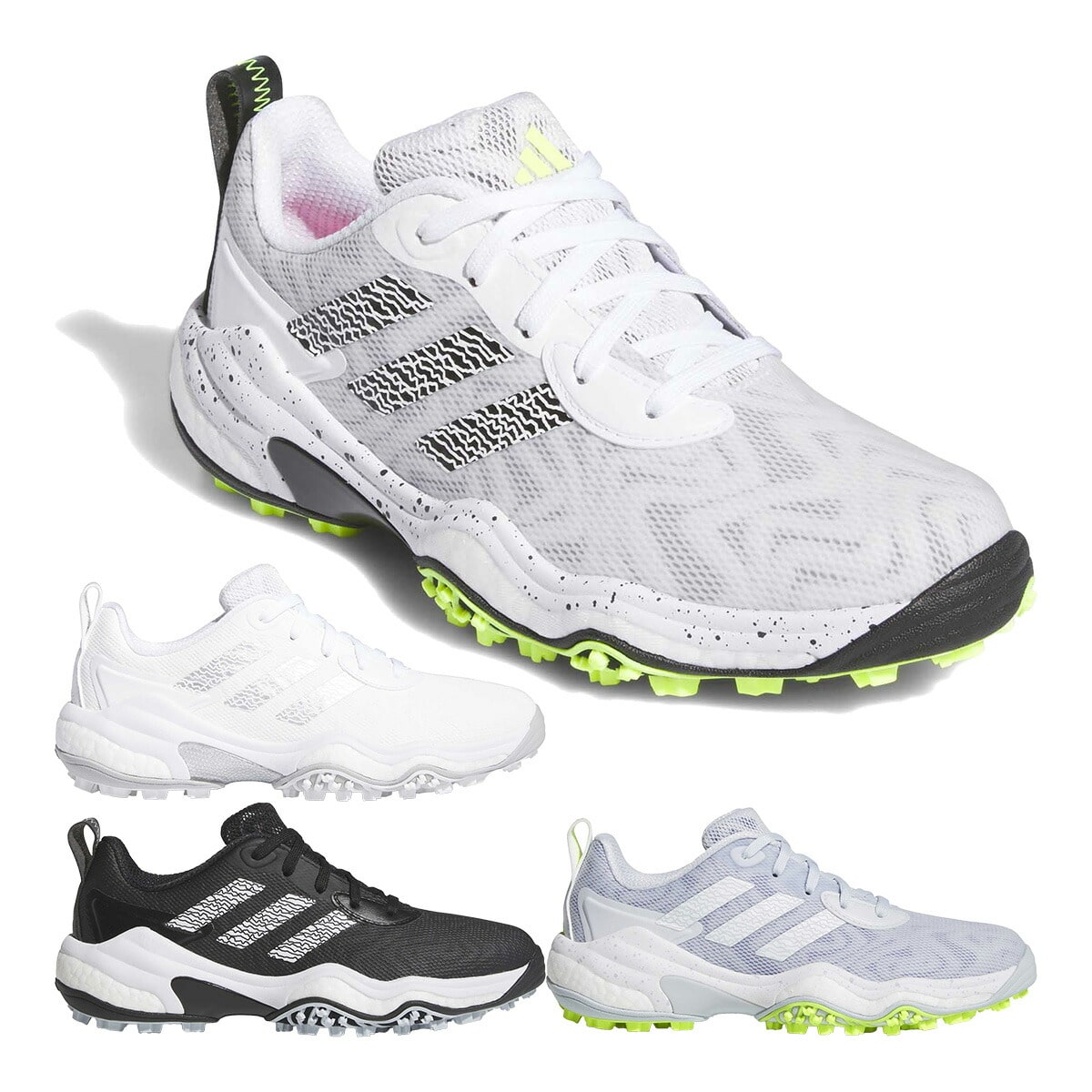 【レディース】アディダス ゴルフ ゴルフシューズ ウィメンズ コードカオス 25 NKZ94 スパイクレスシューズ 2E相当 2024年モデル adidas golf 靴 IE3448/ID8730/IG8744/IG8708 W CODECHAOS 25 紐タイプ シューレース 女性用 おしゃれ 22.5cm ホワイト/Cブラック…(IE3448)
